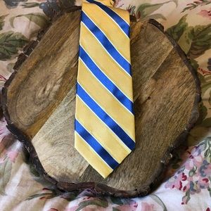 YORKTOWN Tie Diagonal Stripe Silk PREPPY Classic Business $65 NEW